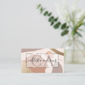 Modern Abstract script voor gouden handtekeningen Visitekaartje (Staand voorkant)