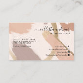 Modern Abstract script voor gouden handtekeningen Visitekaartje (Achterkant)