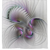 Modern Abstract Shy Fantasy Figure Fractal Art Douchegordijn (Voorkant)