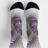 Modern Abstract Shy Fantasy Figure Fractal Art Sokken (Top)