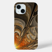 Modern Abstract Sinaasappel en gouden spiraal Case-Mate iPhone Case (Achterkant)