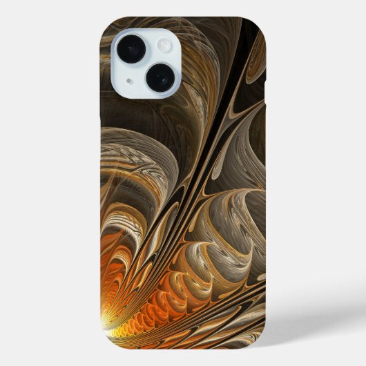 Modern Abstract Sinaasappel en gouden spiraal Case-Mate iPhone Case (Achterkant)