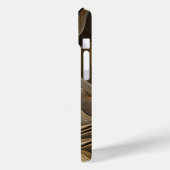 Modern Abstract Sinaasappel en gouden spiraal Case-Mate iPhone Case (Achterkant / Links)