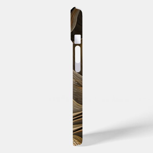 Modern Abstract Sinaasappel en gouden spiraal Case-Mate iPhone Case (Achterkant / Links)