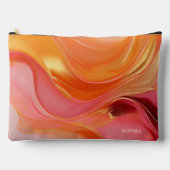 Modern Abstract Sinaasappel roze en goud Etui (Voorkant)