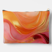 Modern Abstract Sinaasappel roze en goud Etui (Achterkant)