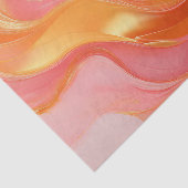 Modern Abstract Sinaasappel, roze en goud- Tissuepapier (Detail)