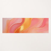 Modern Abstract Sinaasappel roze en goud- Yogamat (Voorkant (horizontaal))