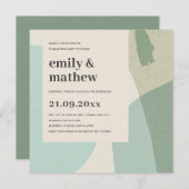 MODERN ABSTRACT SOFT AQUA BLUE ART VERLOVING KAART (Voorkant / Achterkant)