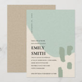MODERN ABSTRACT SOFT AQUA BLUE BABY SHOWER INVITE BEDANKKAART (Voorkant / Achterkant)