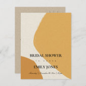 MODERN ABSTRACT SOFT ORANJE RUST VRIJGEZELLENFEEST UITNODIGING BRIEFKAART (Voorkant / Achterkant)