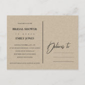 MODERN ABSTRACT SOFT ORANJE RUST VRIJGEZELLENFEEST UITNODIGING BRIEFKAART (Achterkant)