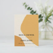 MODERN ABSTRACT SOFT ORANJE RUST VRIJGEZELLENFEEST UITNODIGING BRIEFKAART (Staand voorkant)