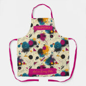 Modern Abstract Splash Schort met aangepaste naam (Voorkant)