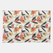 Modern Abstract Spring Floral Kitchen Towels Theedoek (Horizontaal)