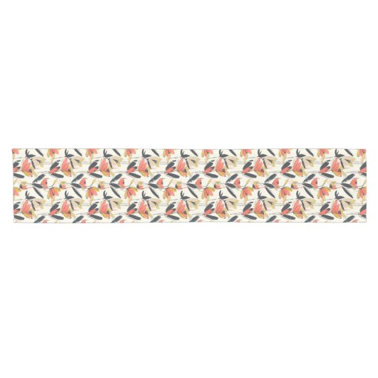 Modern Abstract Spring Floral Table Runner Korte Tafelloper (Horizontaal)