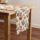 Modern Abstract Spring Floral Table Runner Korte Tafelloper (Voorbeeld)