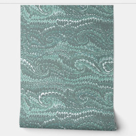 Modern Abstract staal Blauw Wervelt Marmeren Patro Behang