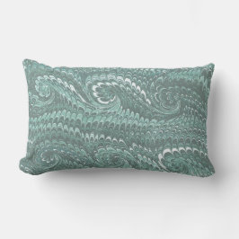 Modern Abstract staal Blauw Wervelt Marmeren Patro Kussen