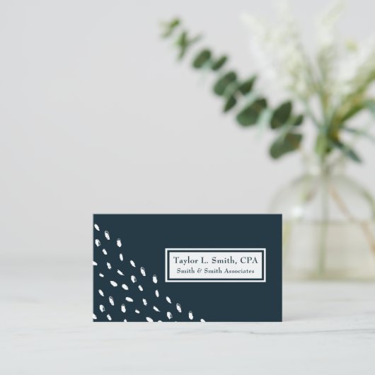 Modern Abstract Stippen geometrisch patroon Visitekaartje (Staand voorkant)