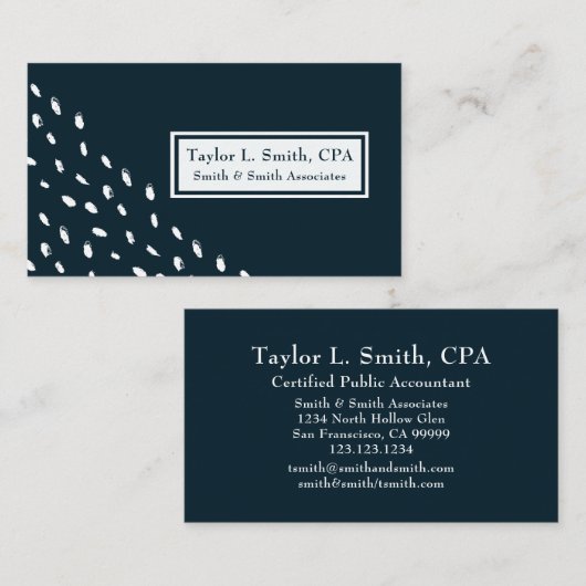 Modern Abstract Stippen geometrisch patroon Visitekaartje (Voorkant / Achterkant)