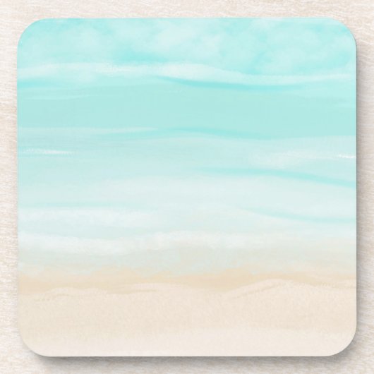 Modern Abstract strand Bier Onderzetter (Voorkant)