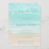 Modern Abstract Strand Bruiloft Bachelorette Party Kaart (Voorkant / Achterkant)
