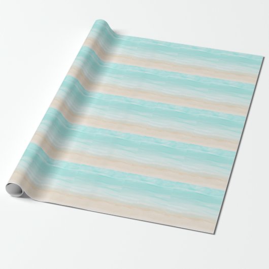 Modern Abstract strand Cadeaupapier (Uitgerold)