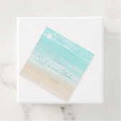 Modern Abstract strand gepersonaliseerde bruiloft Bedankjes Labels (In situ)