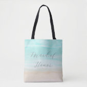 Modern Abstract Strand Maid of Honor Tote Bag (Voorkant)