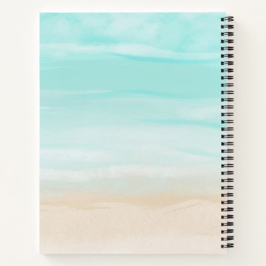 Modern Abstract strandschetsboek Notitieboek (Achterkant)