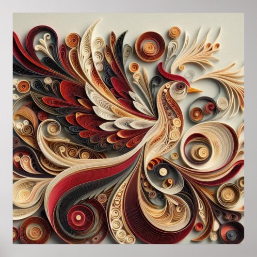 Modern Abstract Swirl Poster – Elegant Wall Art  (Voorkant)