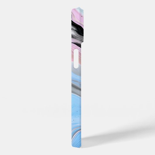 Modern Abstract Swirls Phone Case - Blue Pink Gold (Achterkant / Rechts)