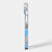 Modern Abstract Swirls Phone Case - Blue Pink Gold (Achterkant / Links)