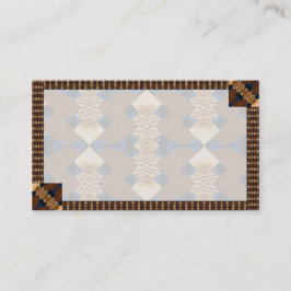 Modern Abstract Tan en Blauw Visitekaartje