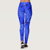 modern abstract technologisch patroon leggings (Achterkant)