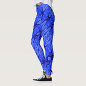 modern abstract technologisch patroon leggings (Links)