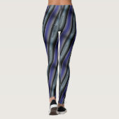 MODERN abstract tekenen in blauw-grijs-zwart Leggings (Achterkant)
