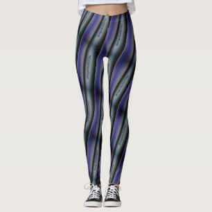 MODERN abstract tekenen in blauw-grijs-zwart Leggings