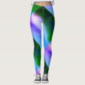 MODERN abstract tekenen in blauw-paars-groen-mozaï Leggings (Voorkant)