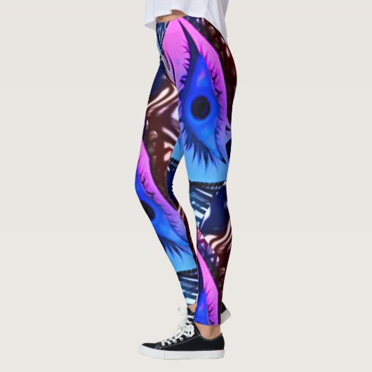 MODERN abstract tekenen in blauw-paars-roze-mozaïe Leggings (Links)