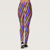 MODERN abstract tekenen in blauw-roze Leggings (Achterkant)