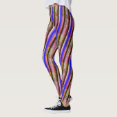 MODERN abstract tekenen in blauw-roze Leggings (Links)