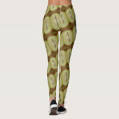 MODERN abstract tekenen in blauw zwart-geel bruin Leggings (Achterkant)