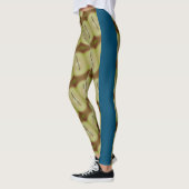MODERN abstract tekenen in blauw zwart-geel bruin Leggings (Links)