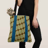 MODERN abstract tekenen in blauw zwart-geel bruin Tote Bag (Dichtbij)