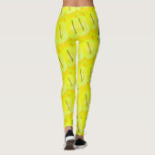 MODERN abstract tekenen in blauw zwart geel Leggings (Achterkant)