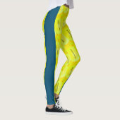 MODERN abstract tekenen in blauw zwart geel Leggings (Rechts)