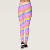 MODERN abstract tekenen in blauw zwart-geel roze Leggings (Achterkant)