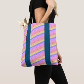 MODERN abstract tekenen in blauw zwart-geel roze Tote Bag (Dichtbij)